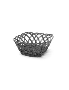 Woven bread basket noire