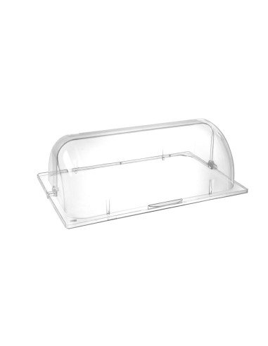 Roll-top display cover