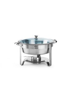 Rond chafing dish glazen deksel