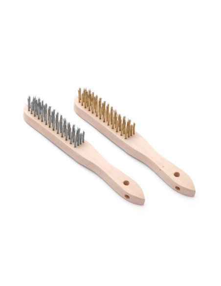 Set de brosses laiton et inox - 2 pièces HENDI 525555