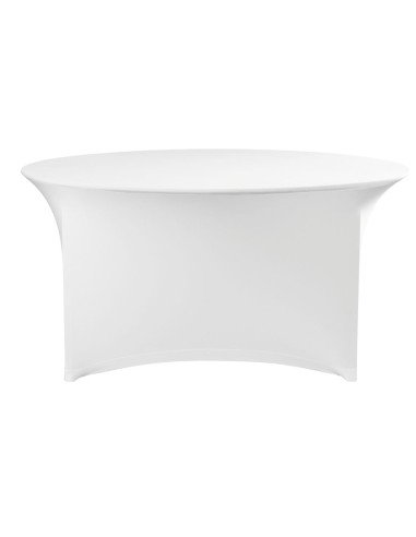 Housse de table ronde (blanche)
