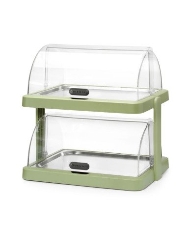 Cooling display case with sliding lid GN 1/1 double (L) blanc