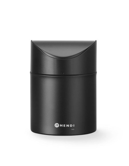 Tabletop litter bin with swing cover