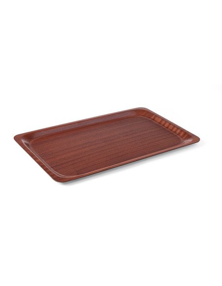 Plateau de service, rectangulaire, antidérapant, stratifié