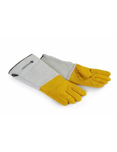 Hittebestendige leren barbecue handschoenen - 2 stuks
