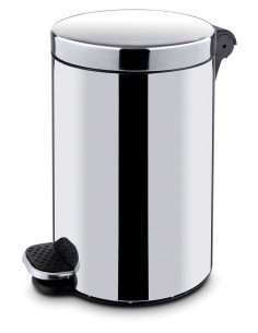 Round pedal waste bin with inner bin