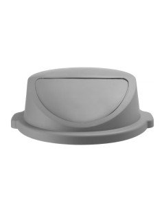Push lid for round waste bin