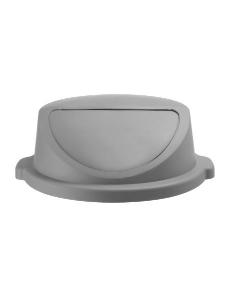 Push lid for round waste bin