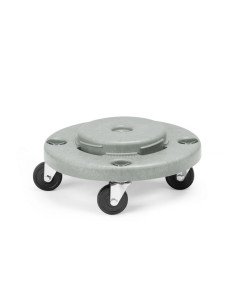 Trolley for round waste bin