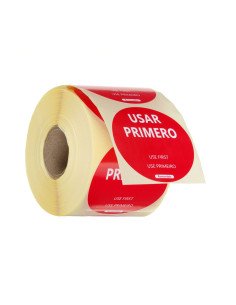 Food safety labels "USE FIRST"