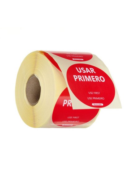 Food safety labels "USE FIRST"