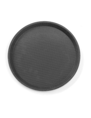 Dienblad rond antislip zwart