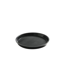 Dienblad rond antislip hoge rand zwart