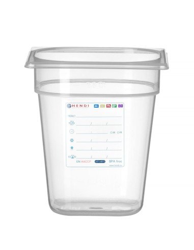 Bac gastronorme GN 1/6 polypropylène HACCP