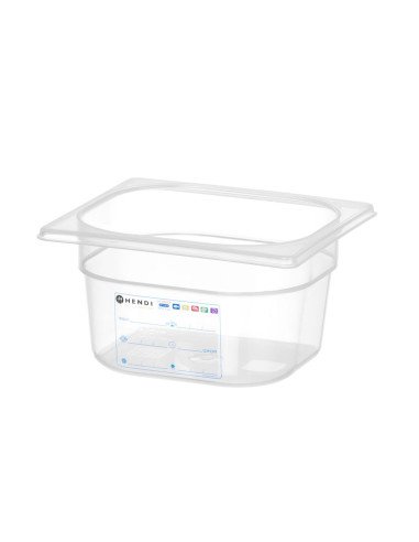Bac gastronorme GN 1/6 polypropylène HACCP