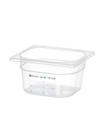 Bac gastronorme GN 1/6 polypropylène HACCP