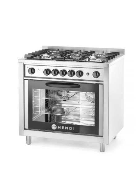 Gasfornuis 5 pits elektrische oven HENDI 225707