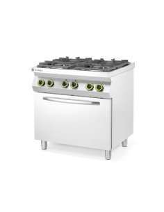 Gasfornuis 4 pits convectieoven HENDI 225882 2
