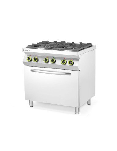 Gasfornuis 4 pits convectieoven HENDI 225882
