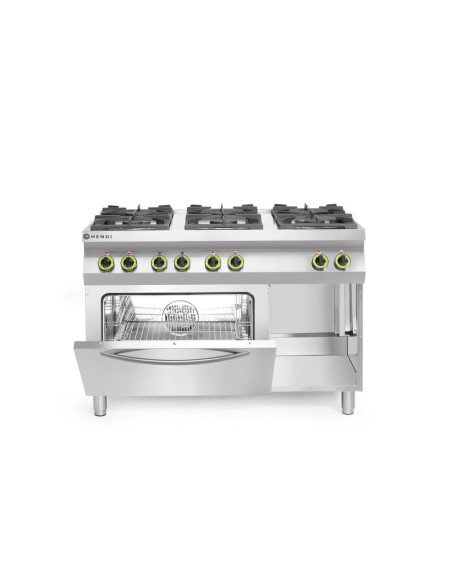 Gasfornuis 6 pits convectieoven HENDI 225899