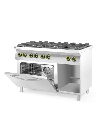 Gasfornuis 6 pits convectieoven HENDI 225899