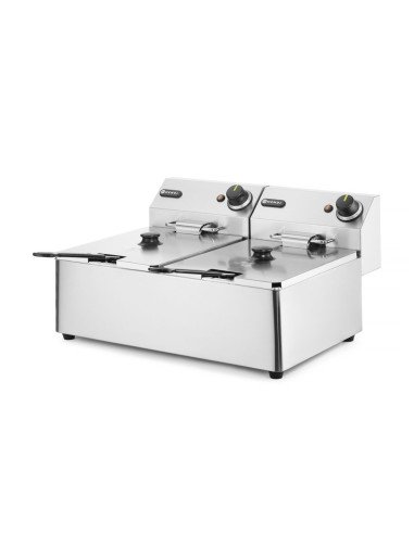 Twin electric deep fryer 2x 6 L HENDI 205853