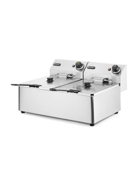 Twin electric deep fryer 2x 6 L HENDI 205853
