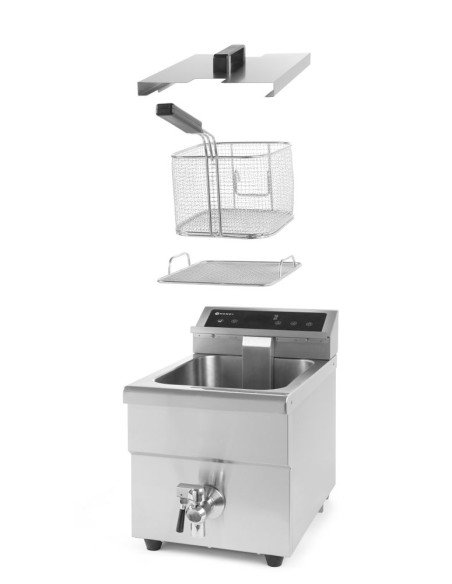 Induction deep fryer 8 L drain tap HENDI 215012