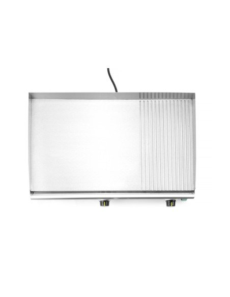 Elektrische bakplaat 1/3 geribd 688x410 HENDI 154960