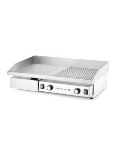 Plancha mi-lisse mi-rainurée 717 x 383 mm 400 V HENDI 2