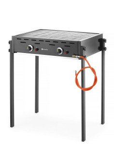 Barbecue à gaz 2 brûleurs 11,6 kW noir HENDI 2