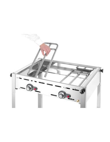 Gasbarbecue 11,6 kW gietijzeren plaat HENDI