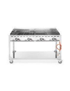 Barbecue à gaz 4 brûleurs 22 kW sur roulettes 2