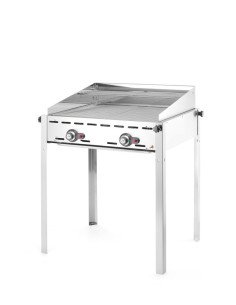 Barbecue à gaz 11,6 kW 2 grilles inox GN 1/1 2