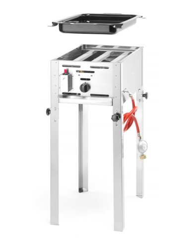 Gasbarbecue rooster en bakplaat 5,8 kW HENDI