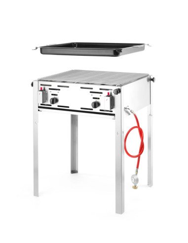 Gasbarbecue rooster en bakplaat 11,6 kW HENDI
