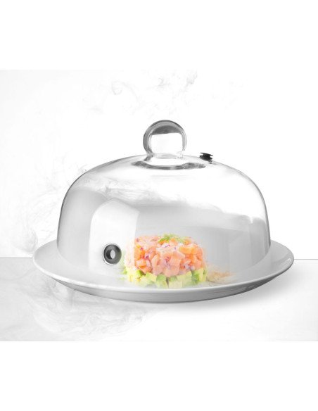 Cloche à plat en verre ø 260 mm HENDI 199664