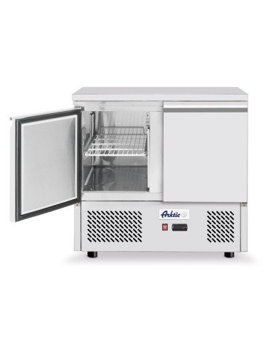 Refrigerated counter 169 L 2 doors stainless steel HENDI