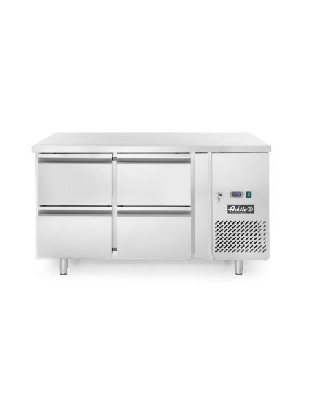 Refrigerated counter 280 L stainless steel fan-assisted