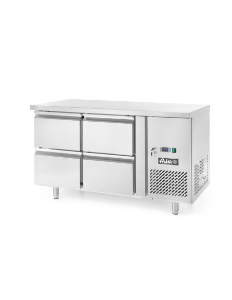Refrigerated counter 280 L stainless steel fan-assisted