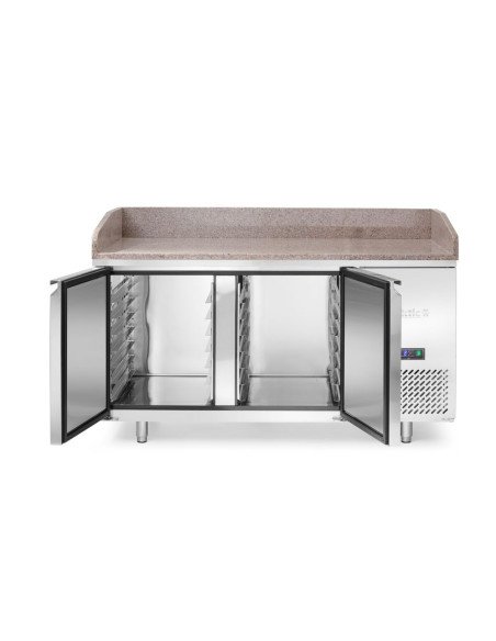 Saladette pizza 250 L 2 portes granit HENDI 220245