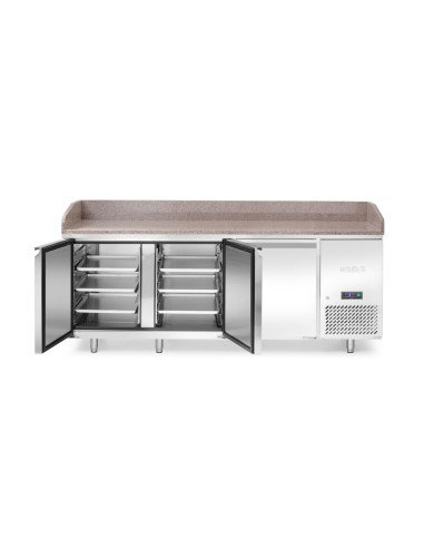 Pizzawerkbank 375 L 3 deuren graniet HENDI 220252