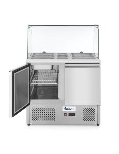 Saladette 300 L 2 portes vitrine verre HENDI 232781