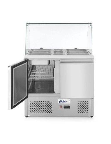 Saladette 300 L 2 deuren glazen vitrine HENDI 232781