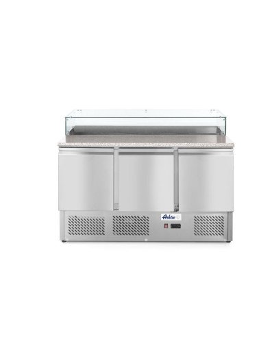 Pizzawerkbank 380 L 3 deuren graniet HENDI 232873