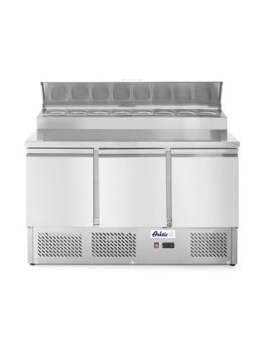 Saladette 380 L 3 portes bac GN surélevé HENDI 232897