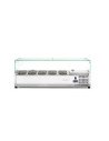 Opzetsaladette 5x GN 1/4 22,5 L glazen deksel HENDI 232903