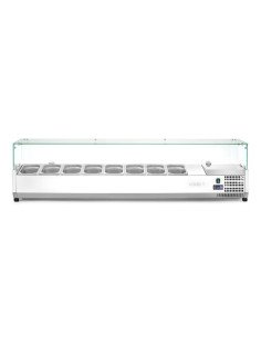 Saladette à poser 8x GN 1/4 36 L vitre verre HENDI 232927