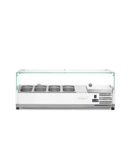 Countertop saladette 4x GN 1/3 24 L glass lid HENDI 232965