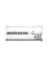 Opzetsaladette 4x GN 1/3 24 L glazen deksel HENDI 232965